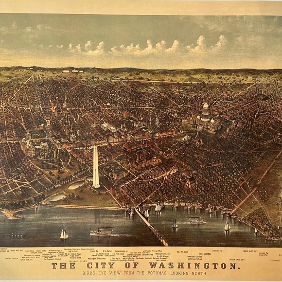 New in Wrap The City of Washington, DC Cityscape Lithograph Print Art 24 x 18 in - Picture 2 of 12